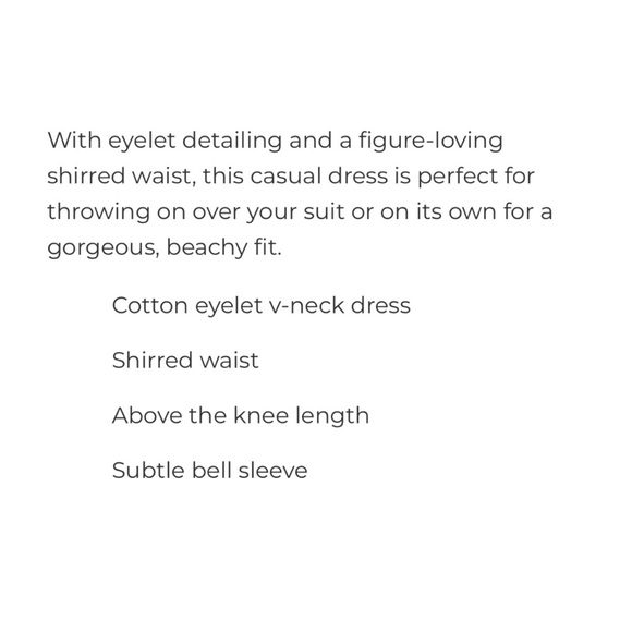 Albion Fit Smocked Dress Swimsuit Coverup Black Eyelet Size M - Picture 4 of 7